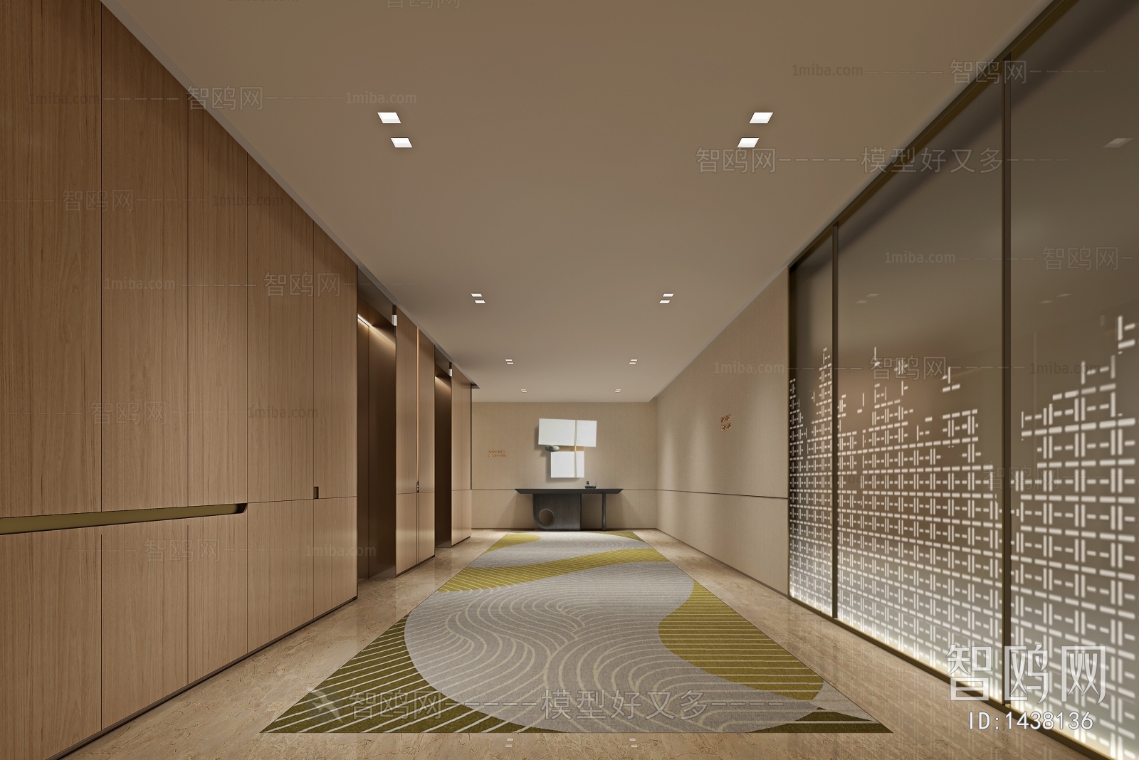 Modern Office Elevator Hall