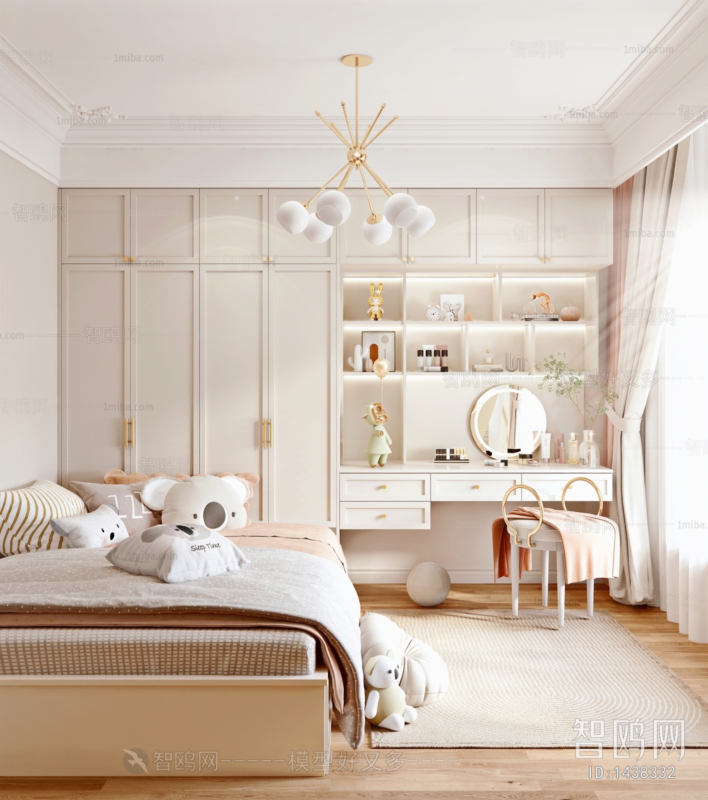 Simple European Style Bedroom