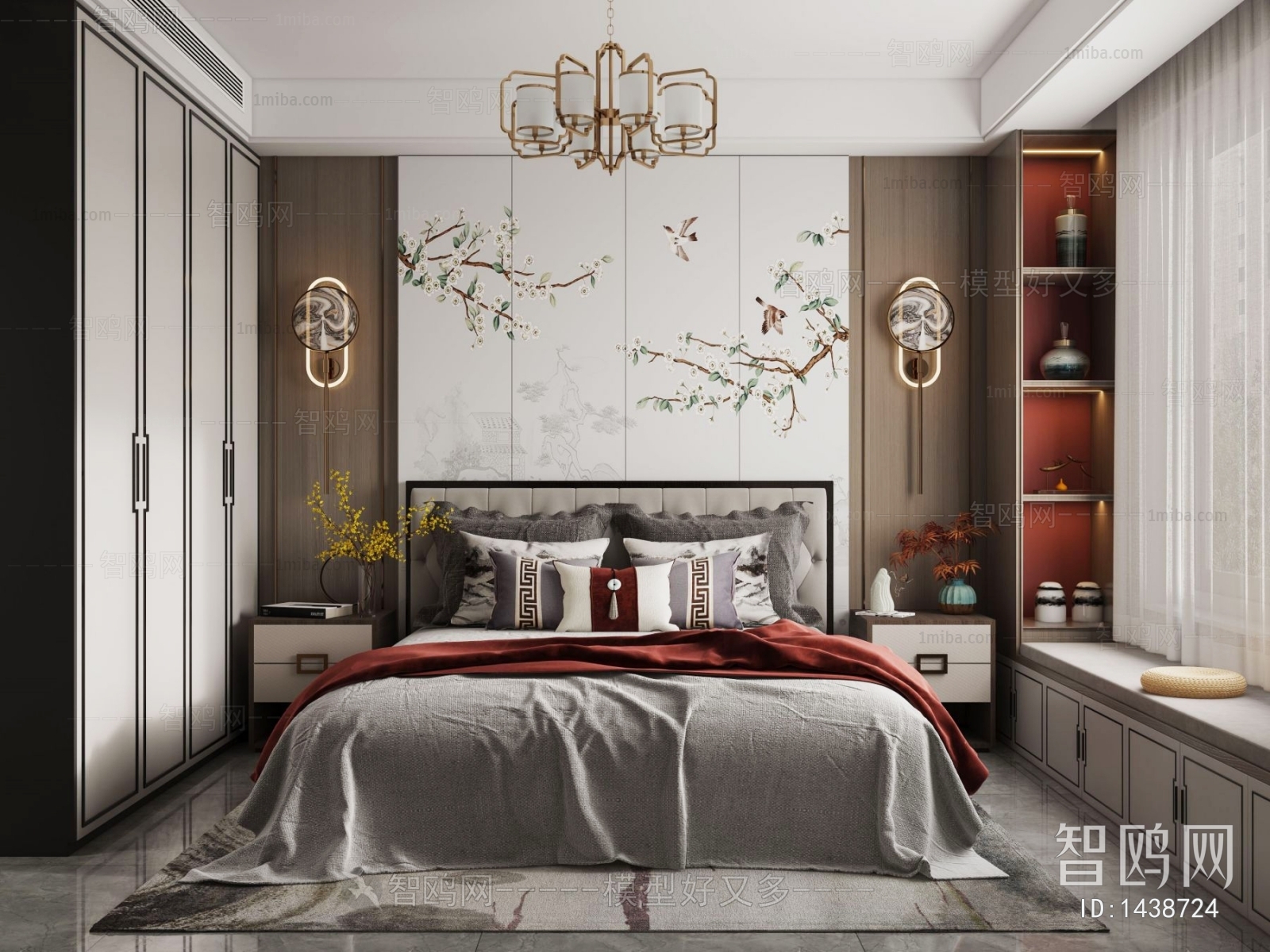 New Chinese Style Bedroom