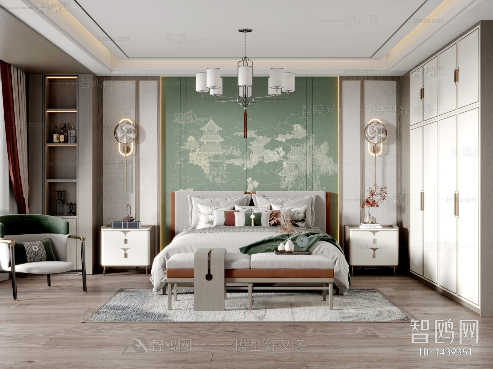 New Chinese Style Bedroom