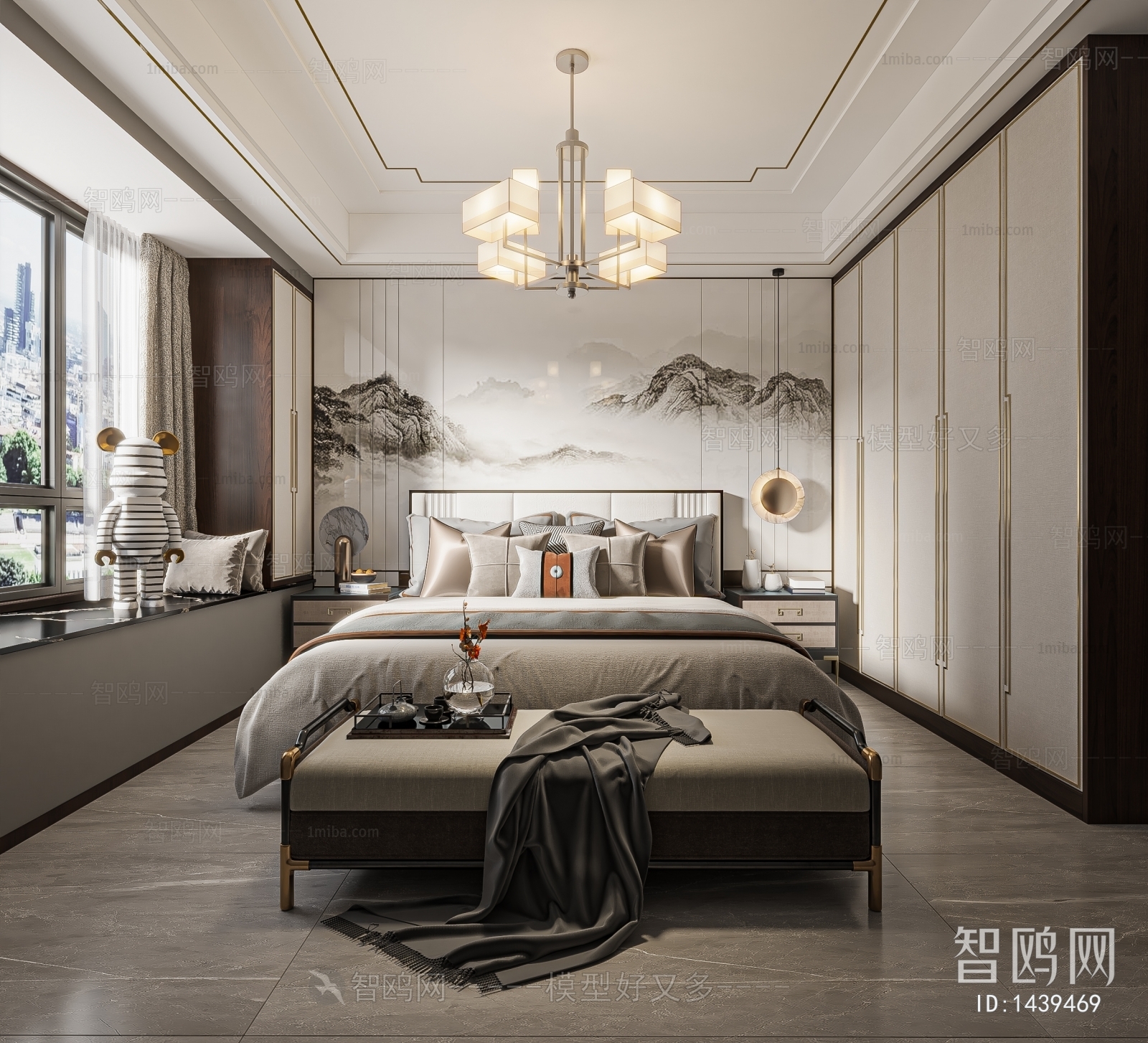 New Chinese Style Bedroom