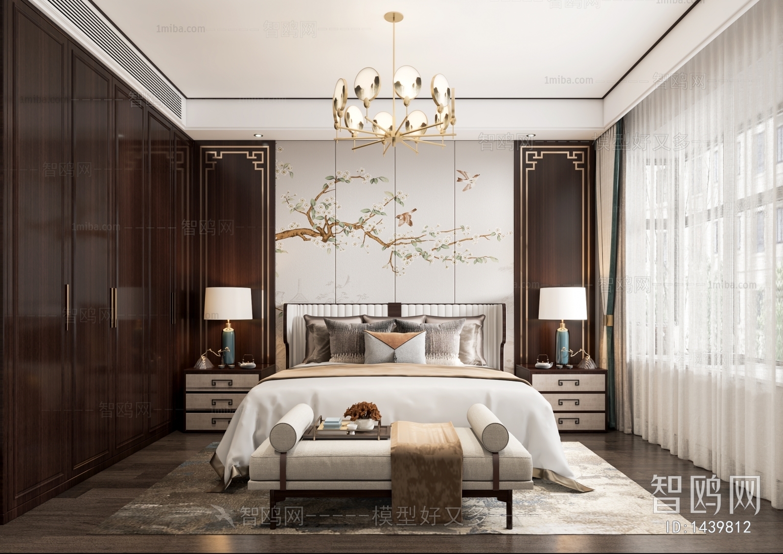 New Chinese Style Bedroom