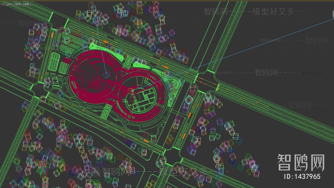 Modern Architectural Bird's-eye View Planning