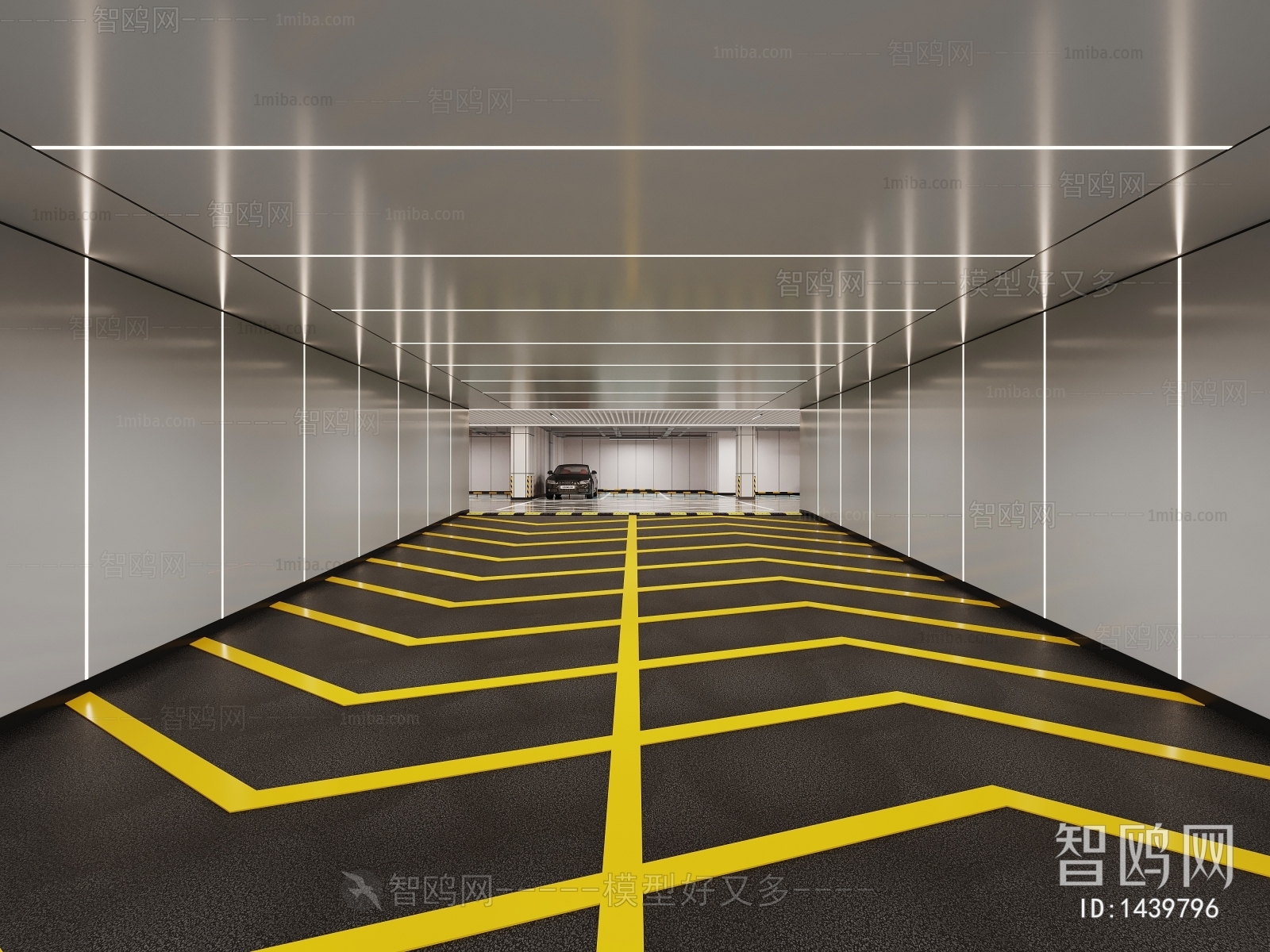 Modern Underground Parking Lot