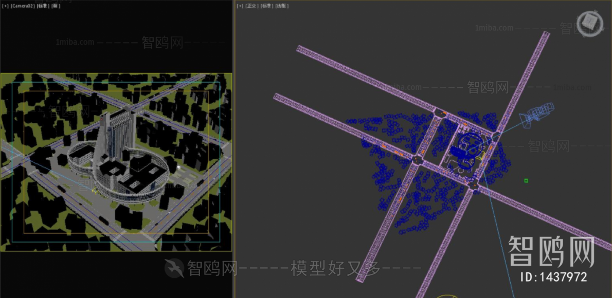 Modern Architectural Bird's-eye View Planning