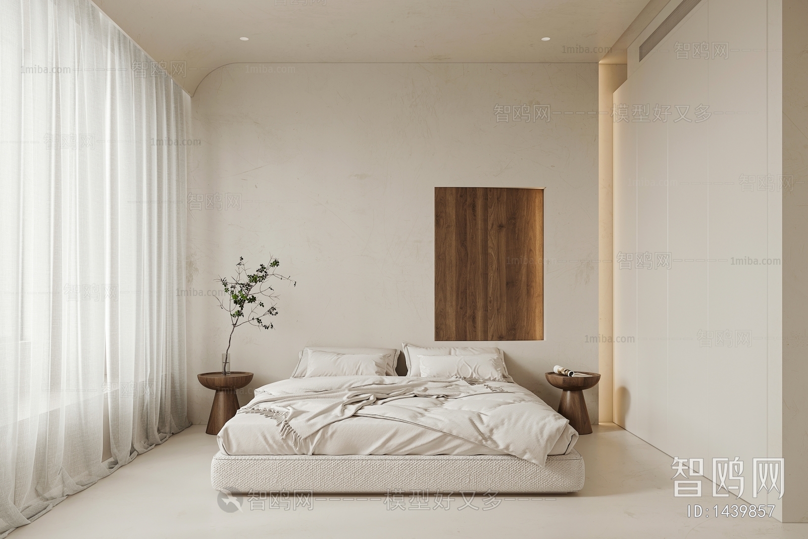 Modern Wabi-sabi Style Bedroom