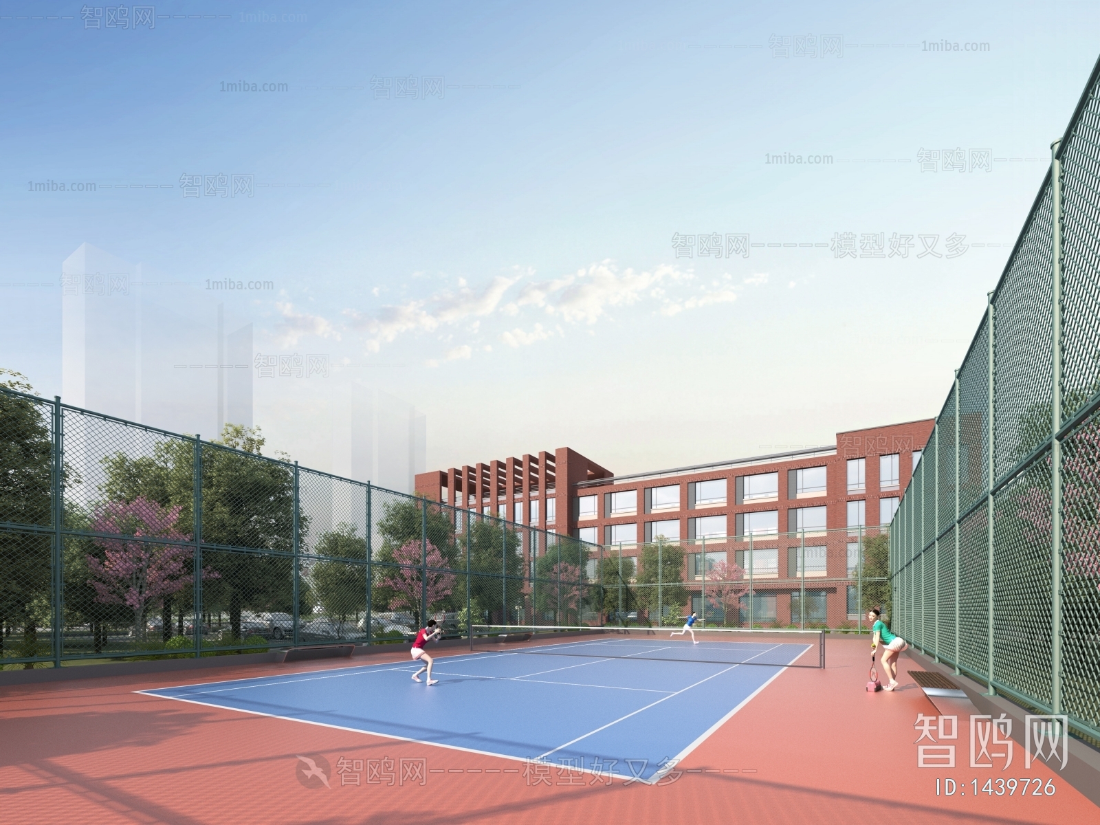 现代网球场