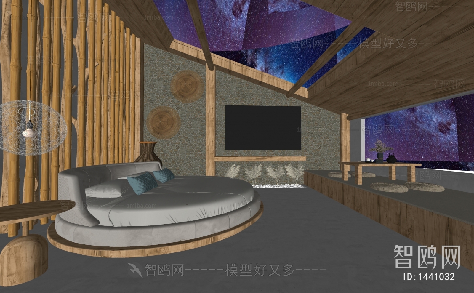 Modern Wabi-sabi Style Guest Room