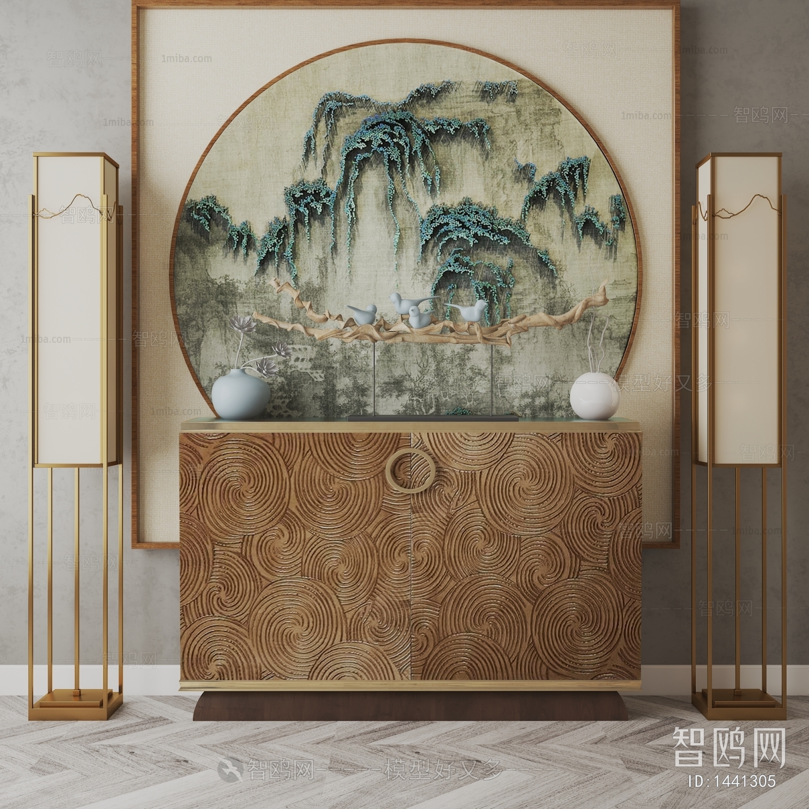 New Chinese Style Side Cabinet/Entrance Cabinet