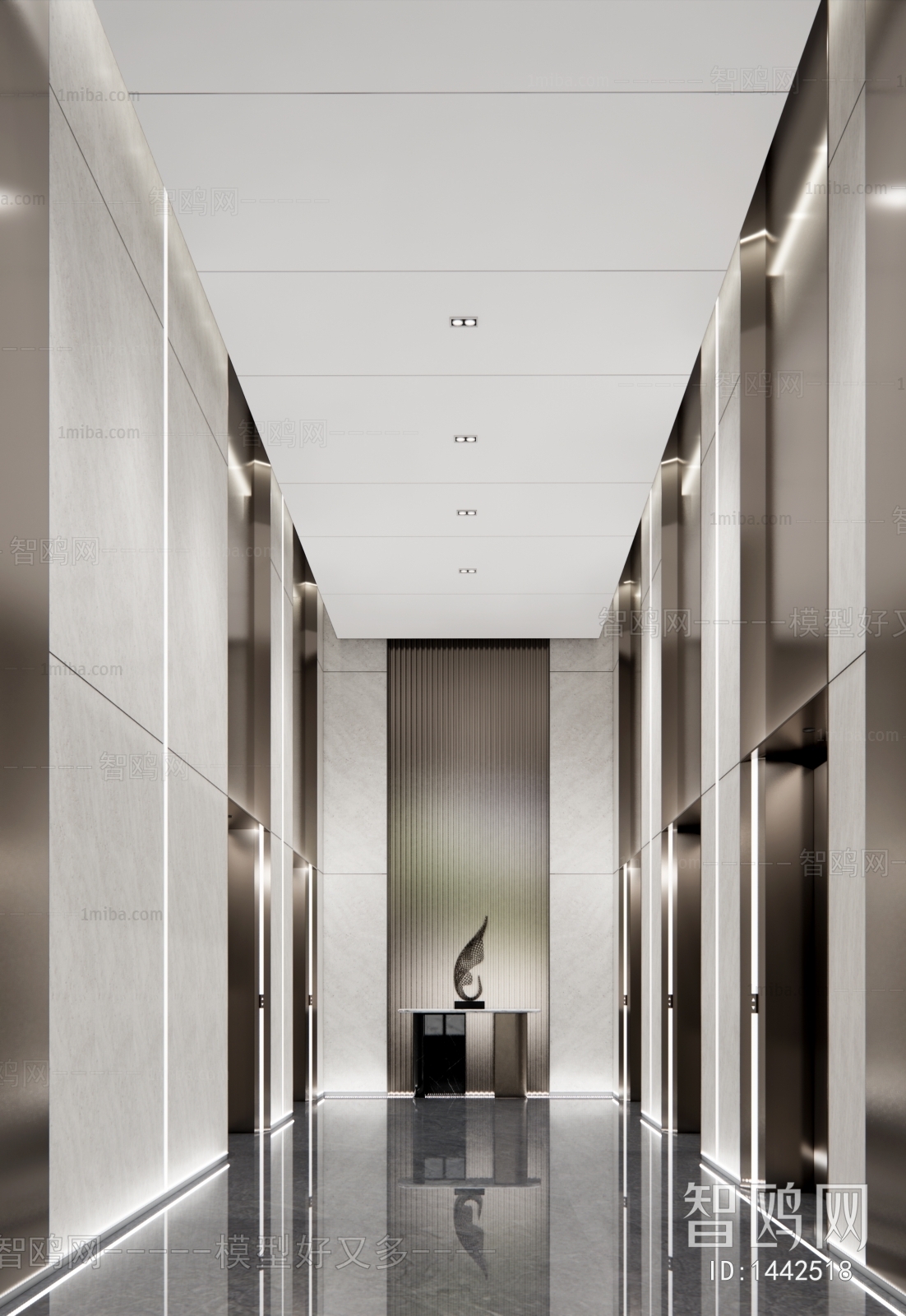 Modern Office Elevator Hall