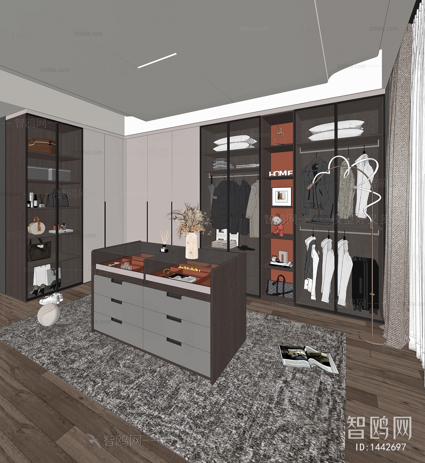 Modern Clothes Storage Area