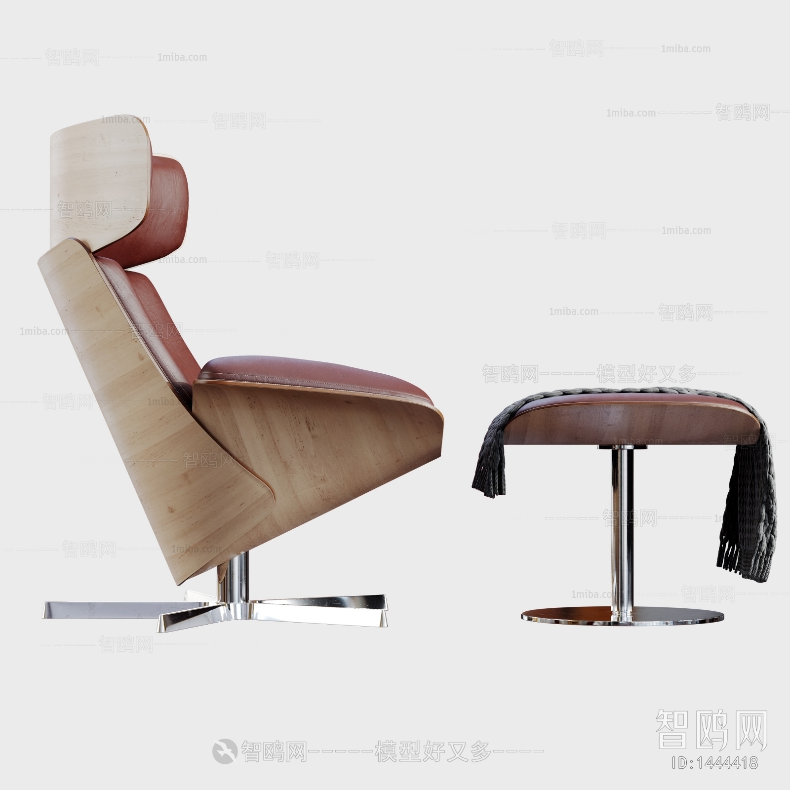 现代皮革躺椅