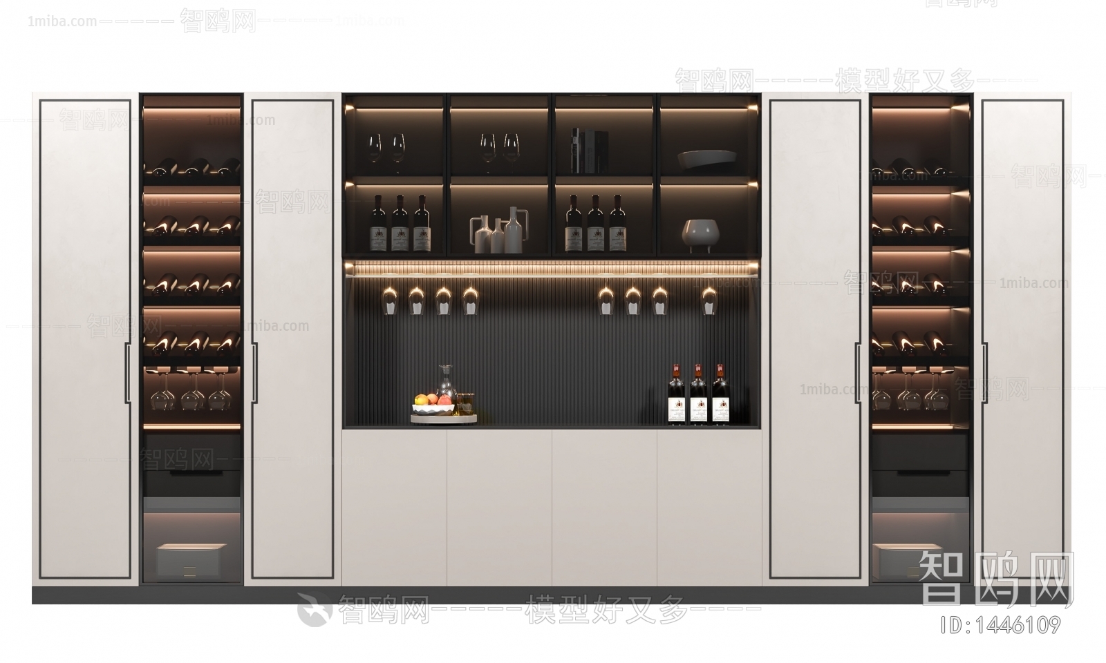 New Chinese Style Wine Cabinet