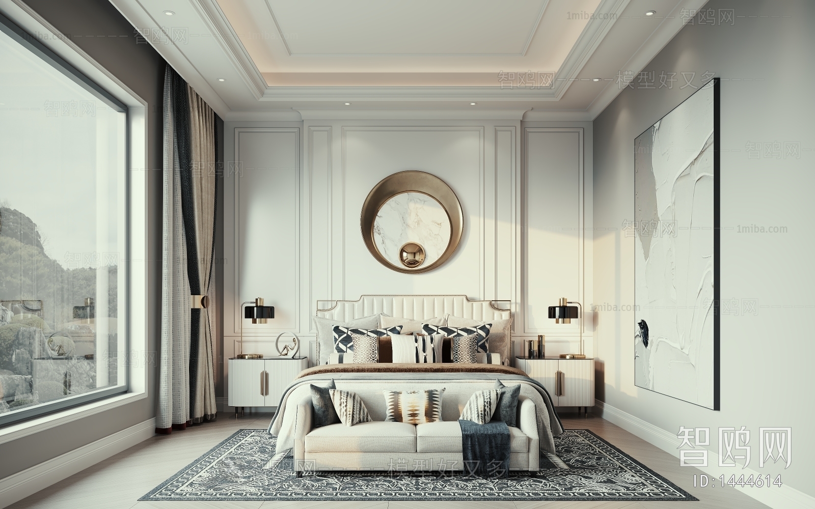 Simple European Style Bedroom