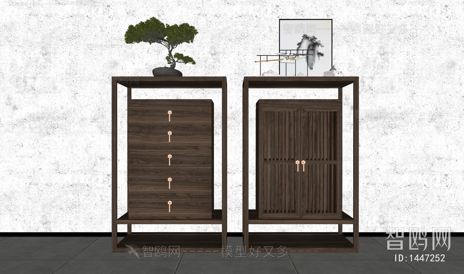 New Chinese Style Side Cabinet