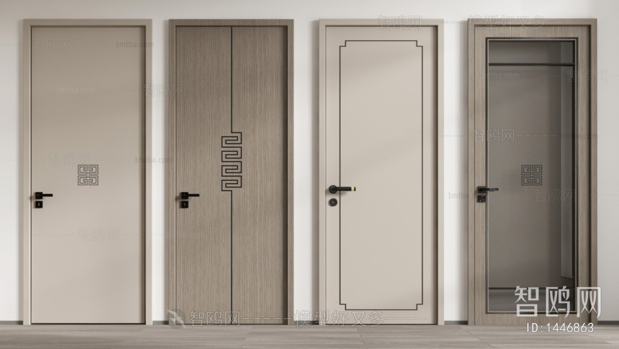 New Chinese Style Single Door