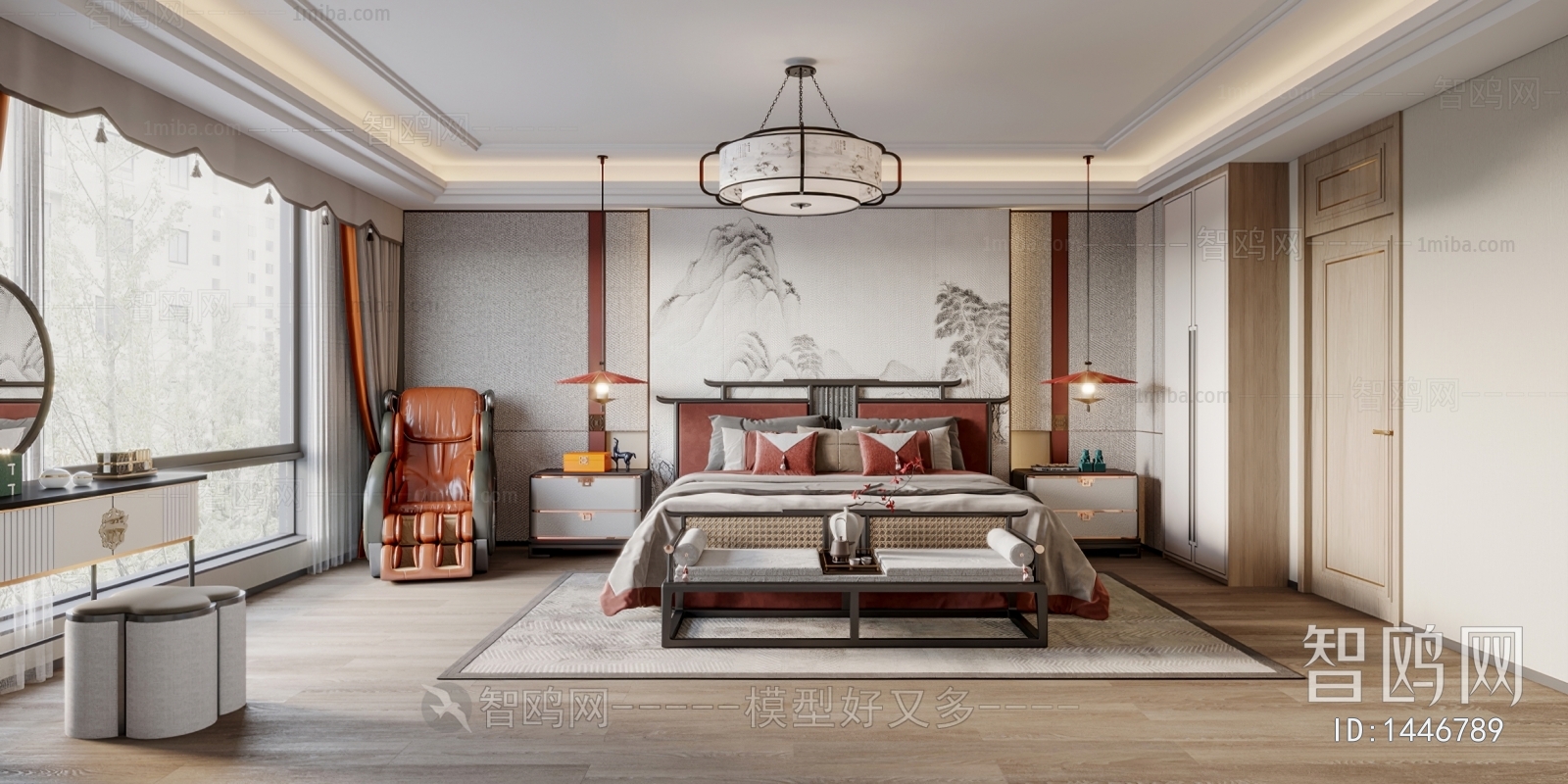 New Chinese Style Bedroom