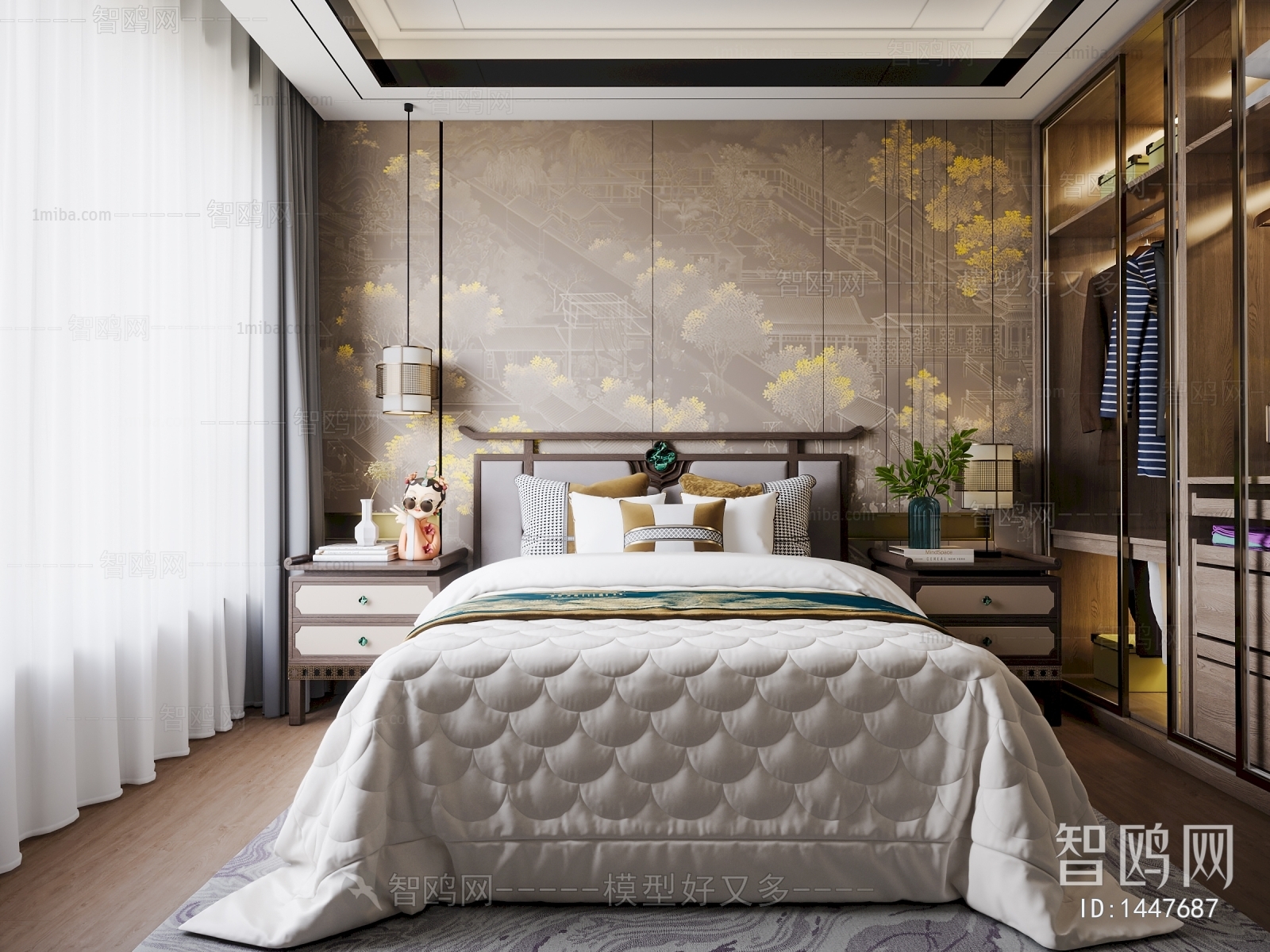 New Chinese Style Bedroom