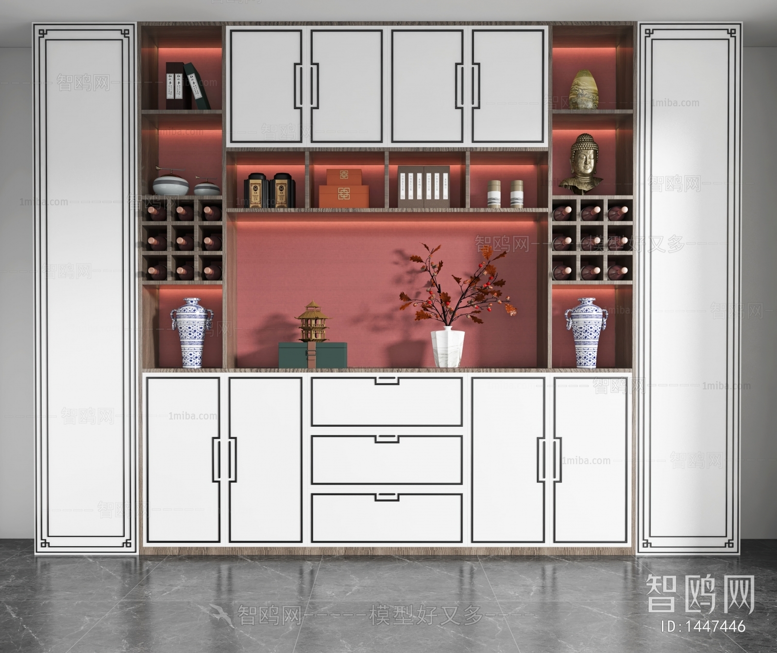 New Chinese Style Wine Cabinet