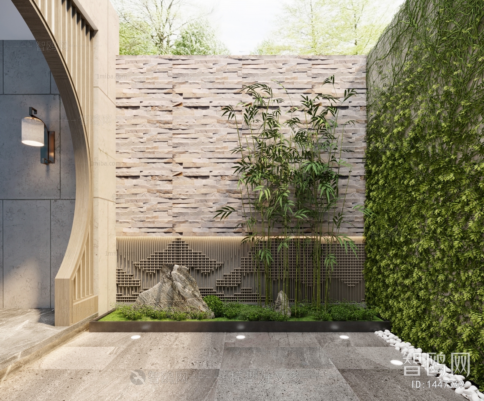 New Chinese Style Courtyard/landscape