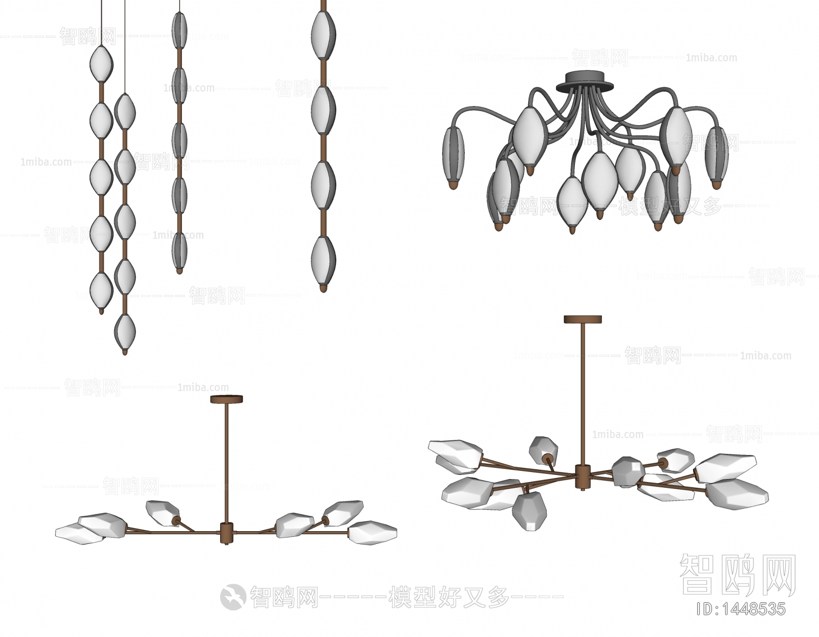 现代多头吊灯组合