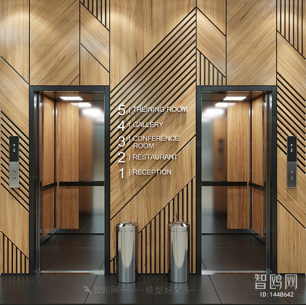 Modern Office Elevator Hall