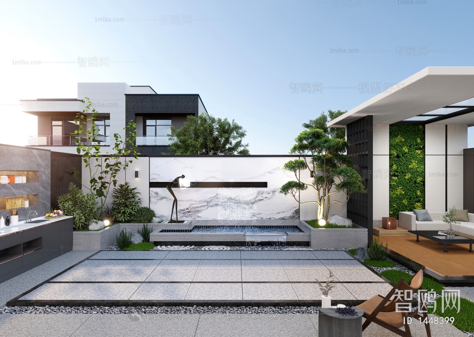 Modern Courtyard/landscape