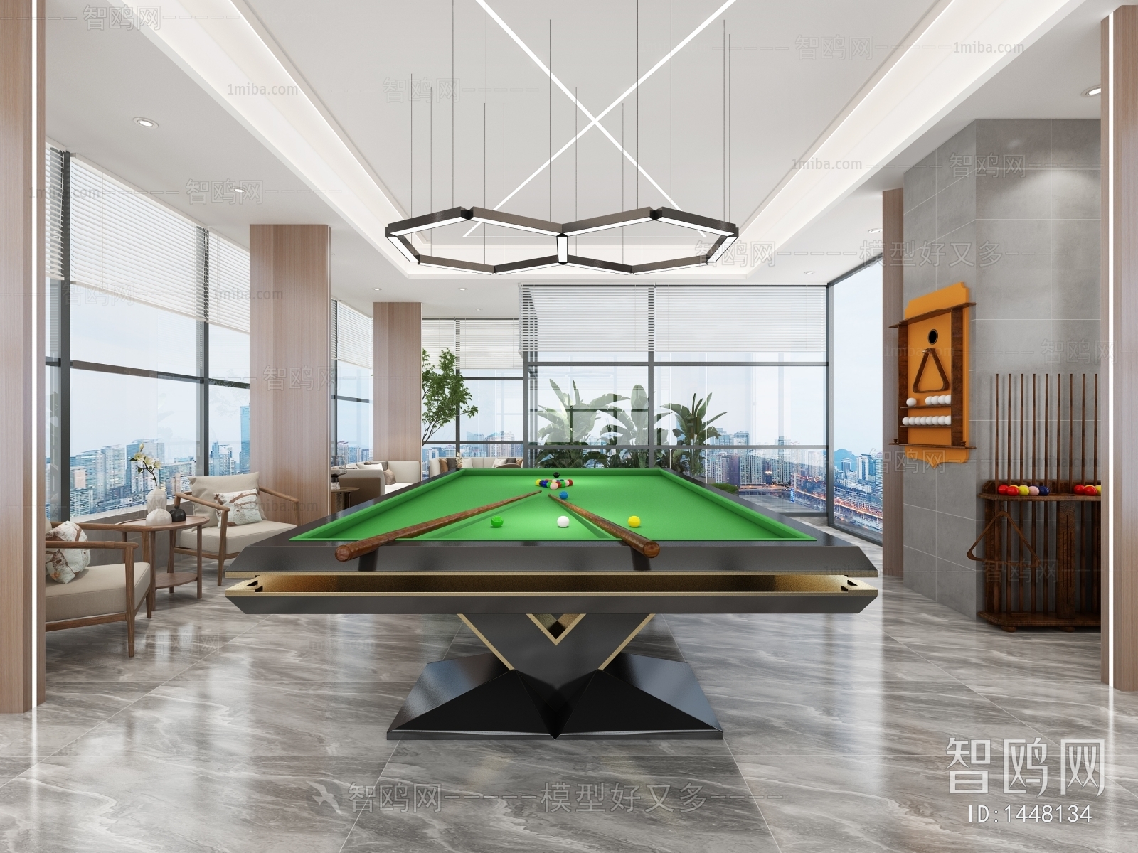 Modern Billiards Room