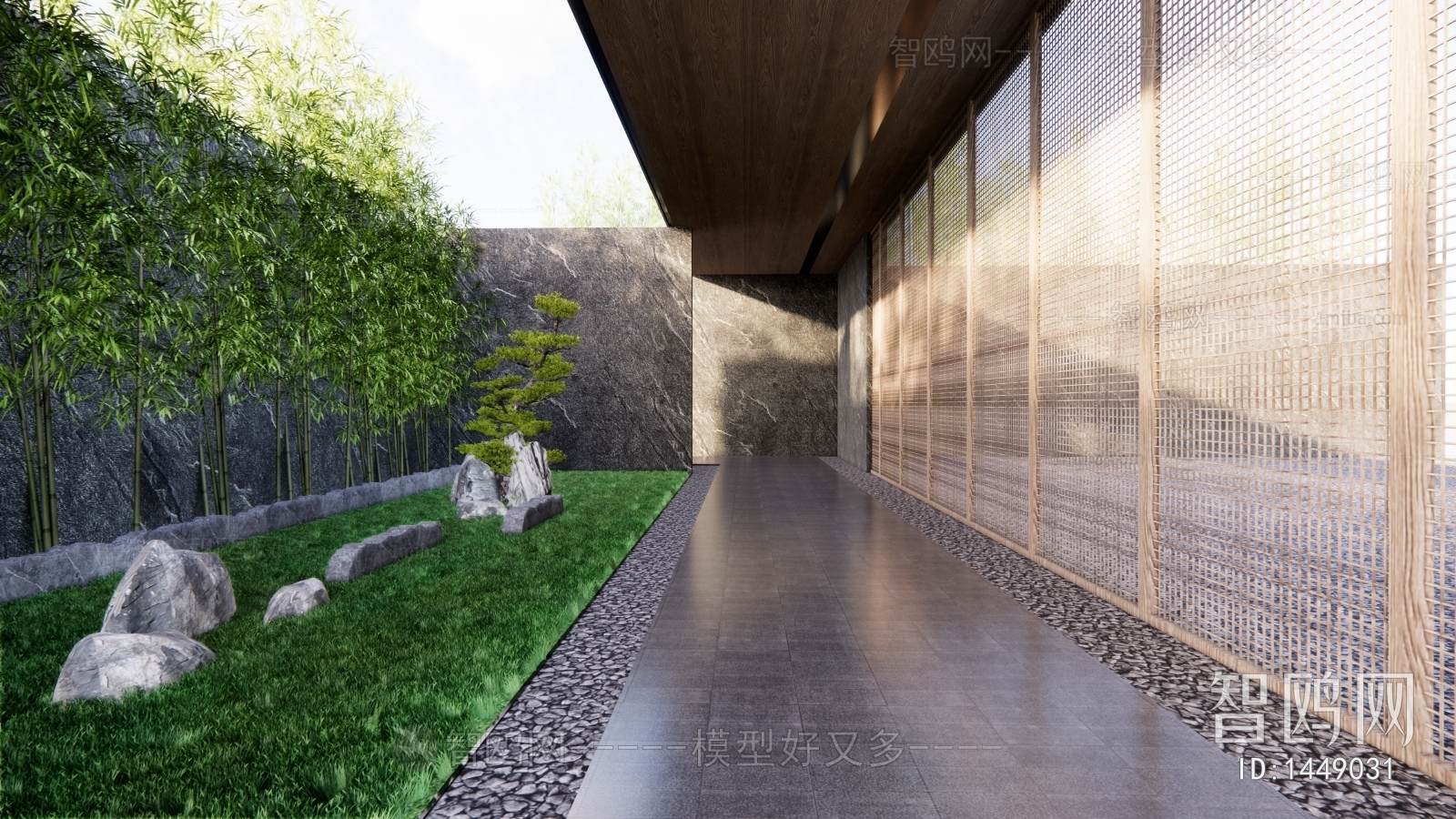 Modern New Chinese Style Courtyard/landscape