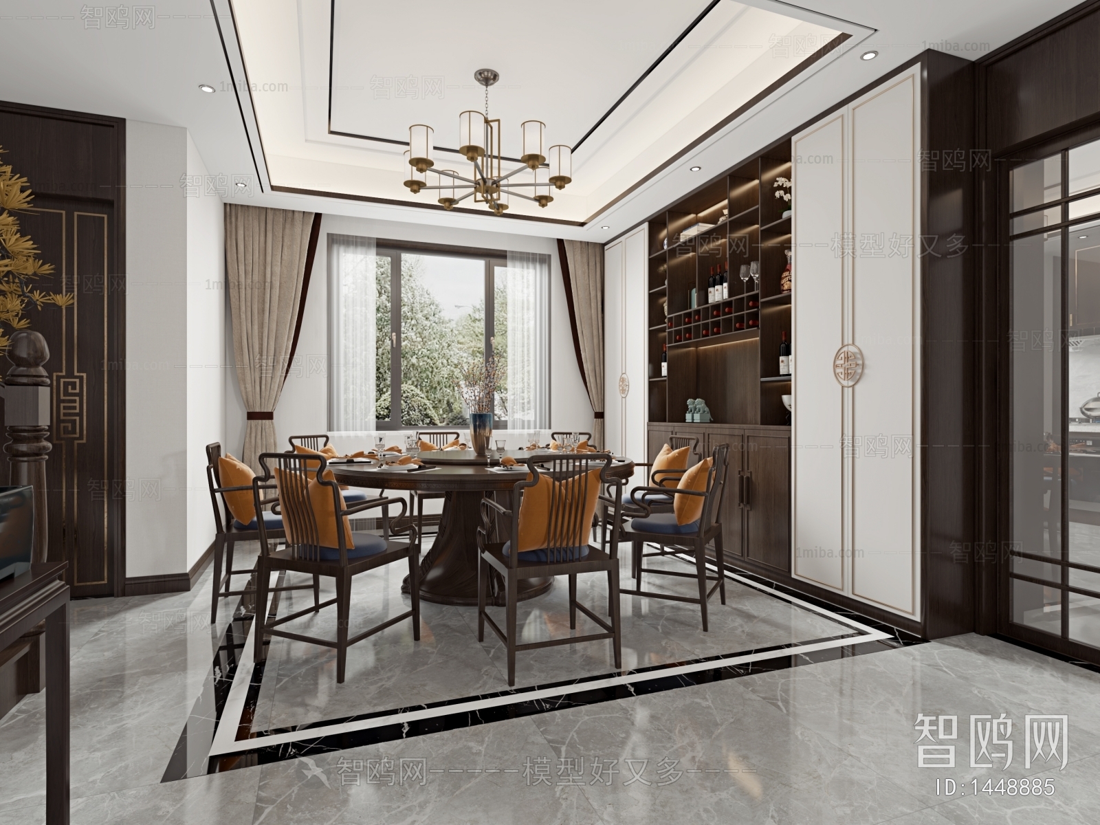 New Chinese Style Dining Room