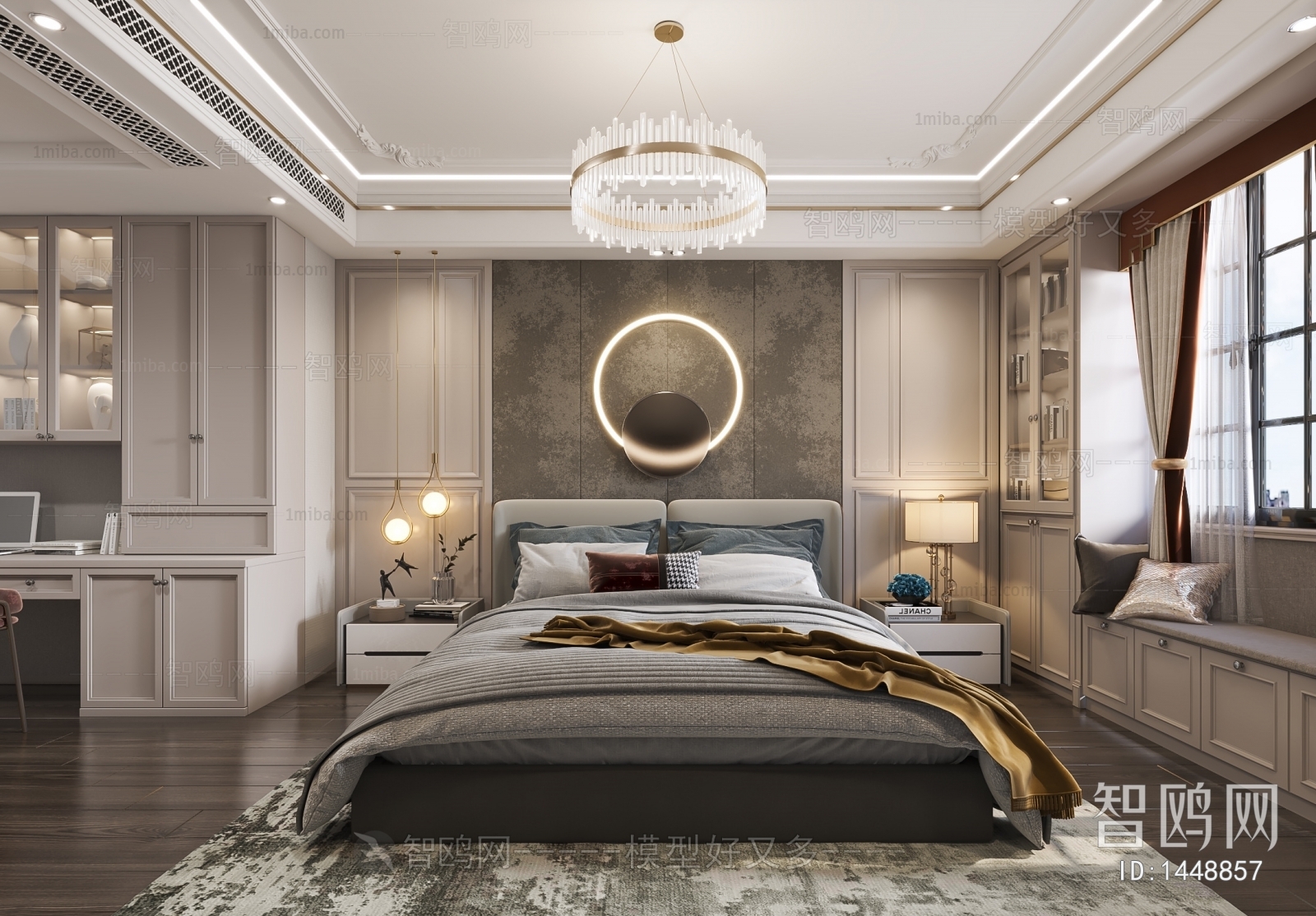 Simple European Style Bedroom