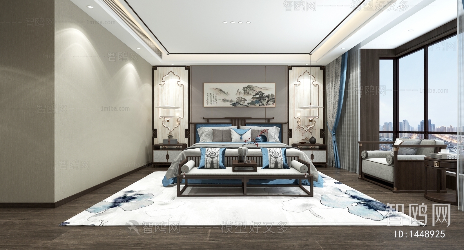 New Chinese Style Bedroom