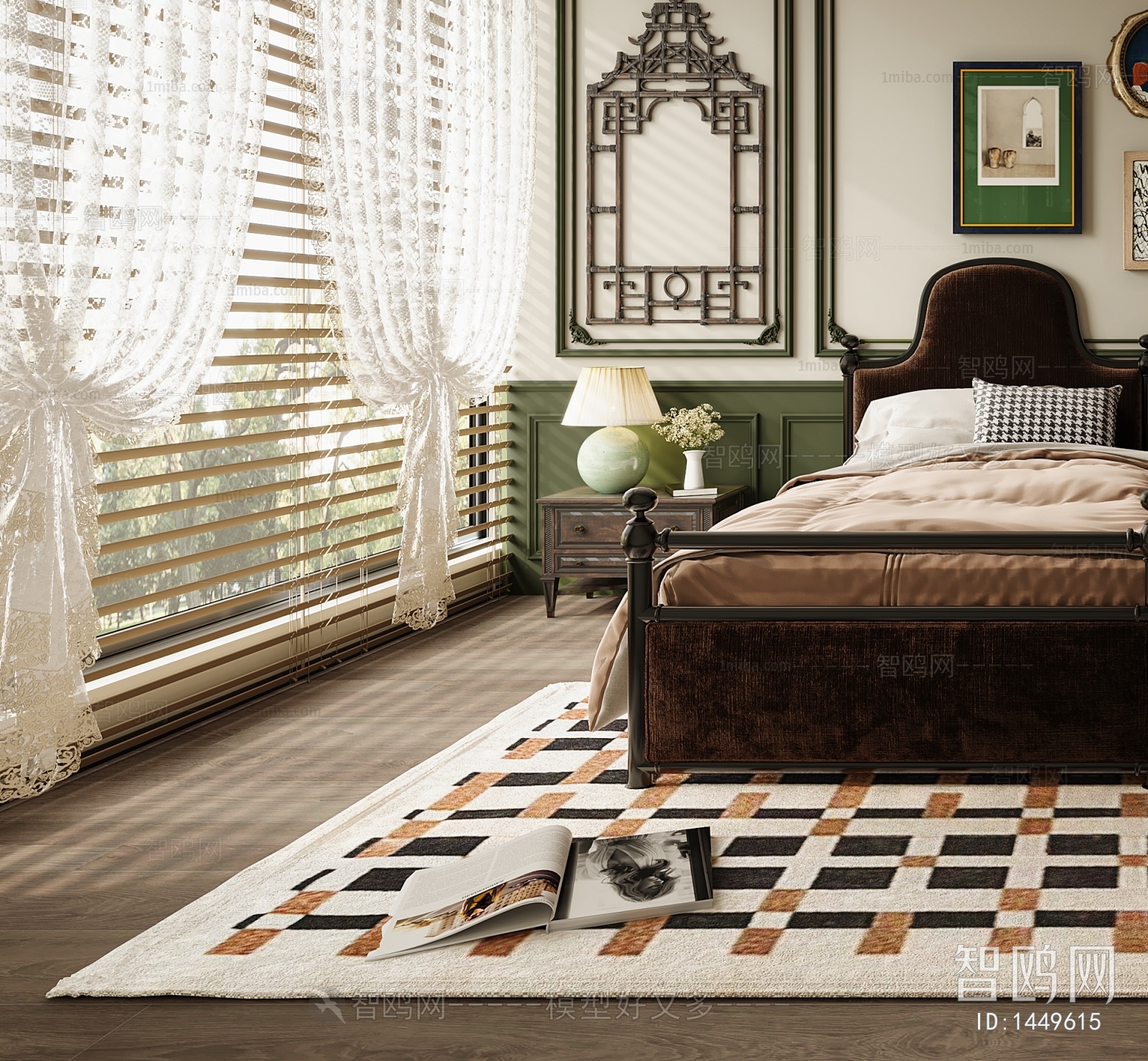 French Style Retro Style Bedroom