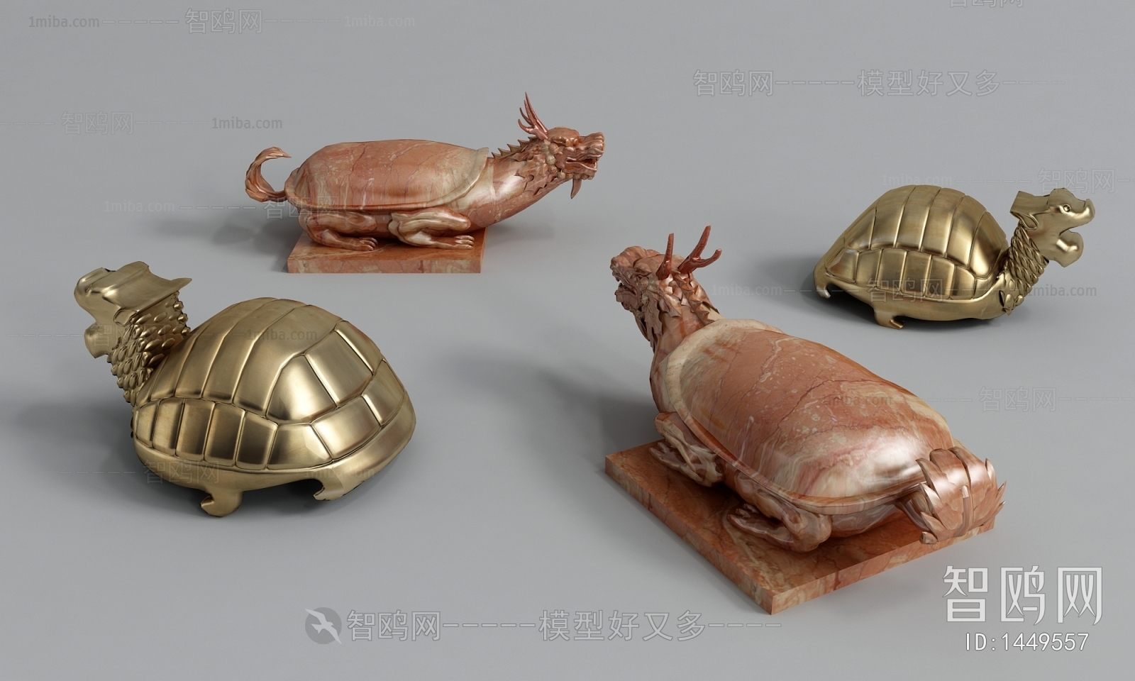 中式龟雕塑摆件