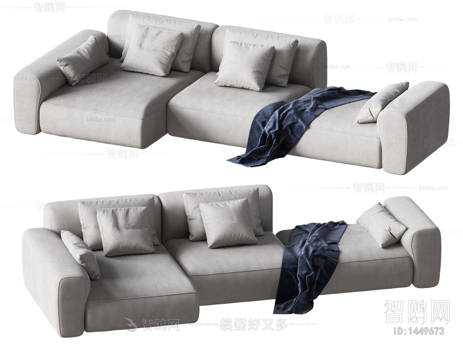 Modern Wabi-sabi Style Multi Person Sofa