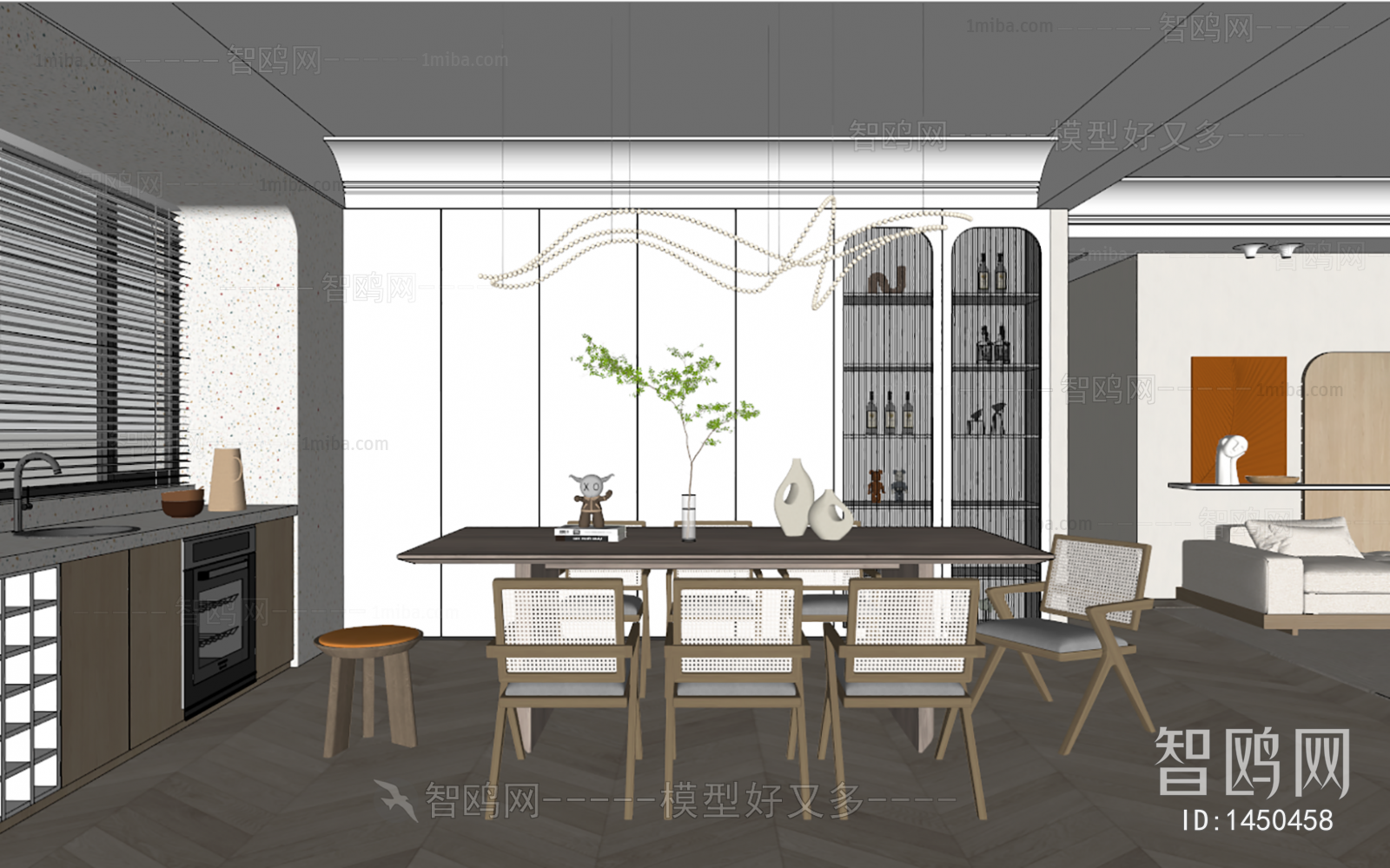 Modern Wabi-sabi Style Dining Room