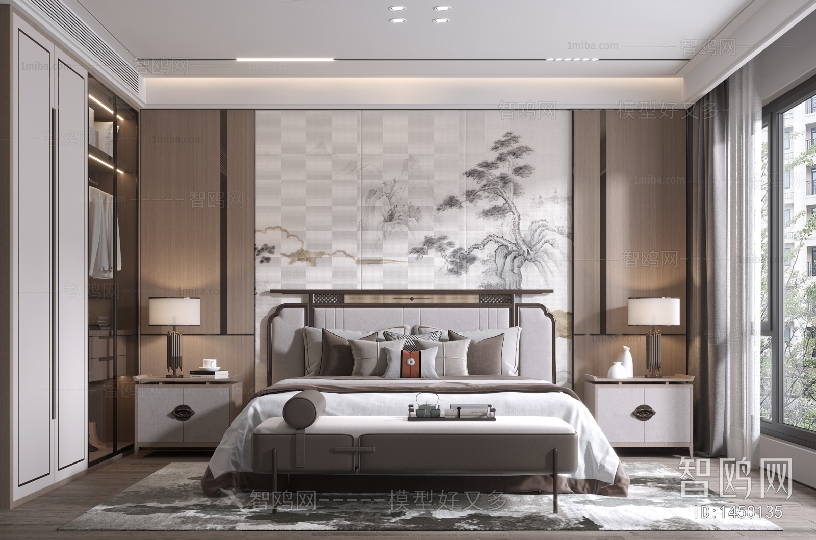 New Chinese Style Bedroom