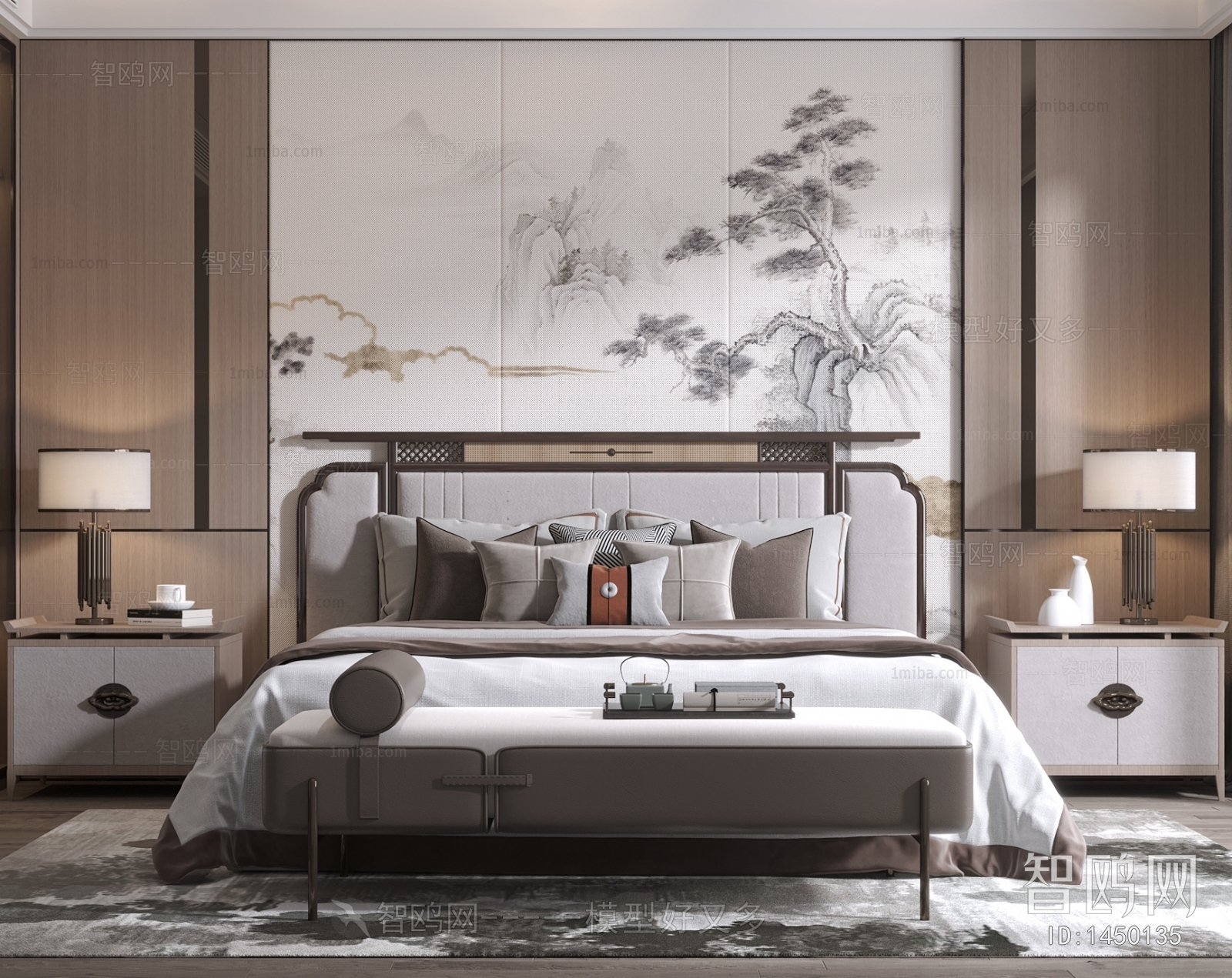 New Chinese Style Bedroom