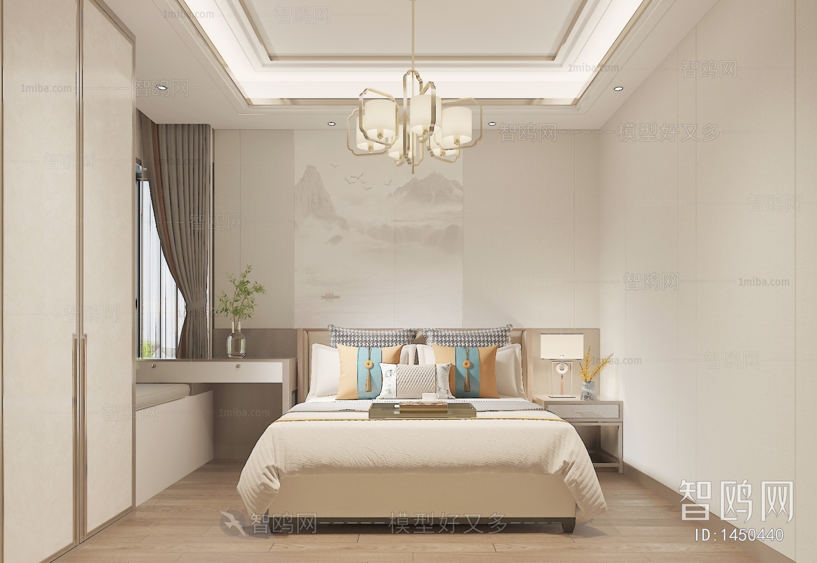 New Chinese Style Bedroom