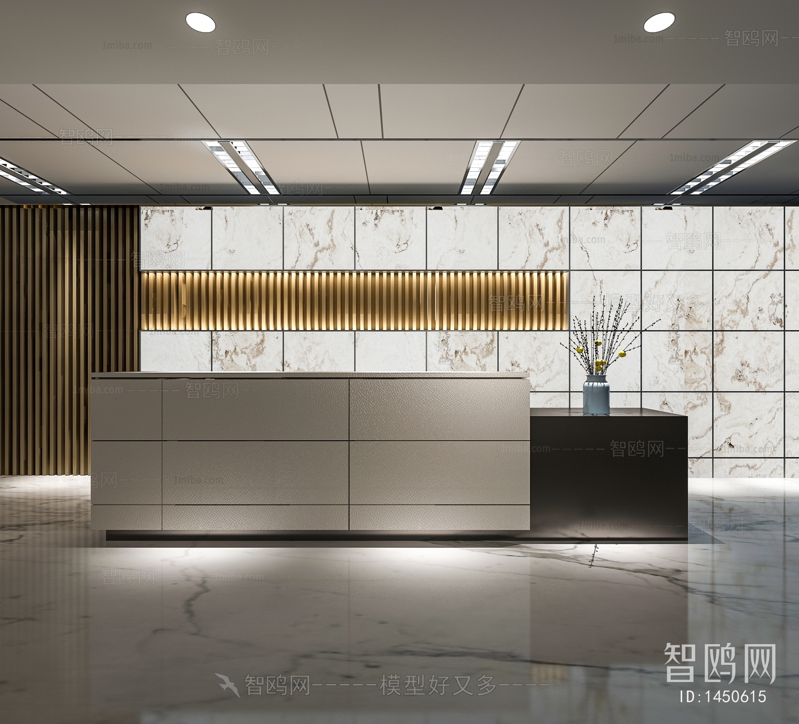 Modern Office Reception Desk