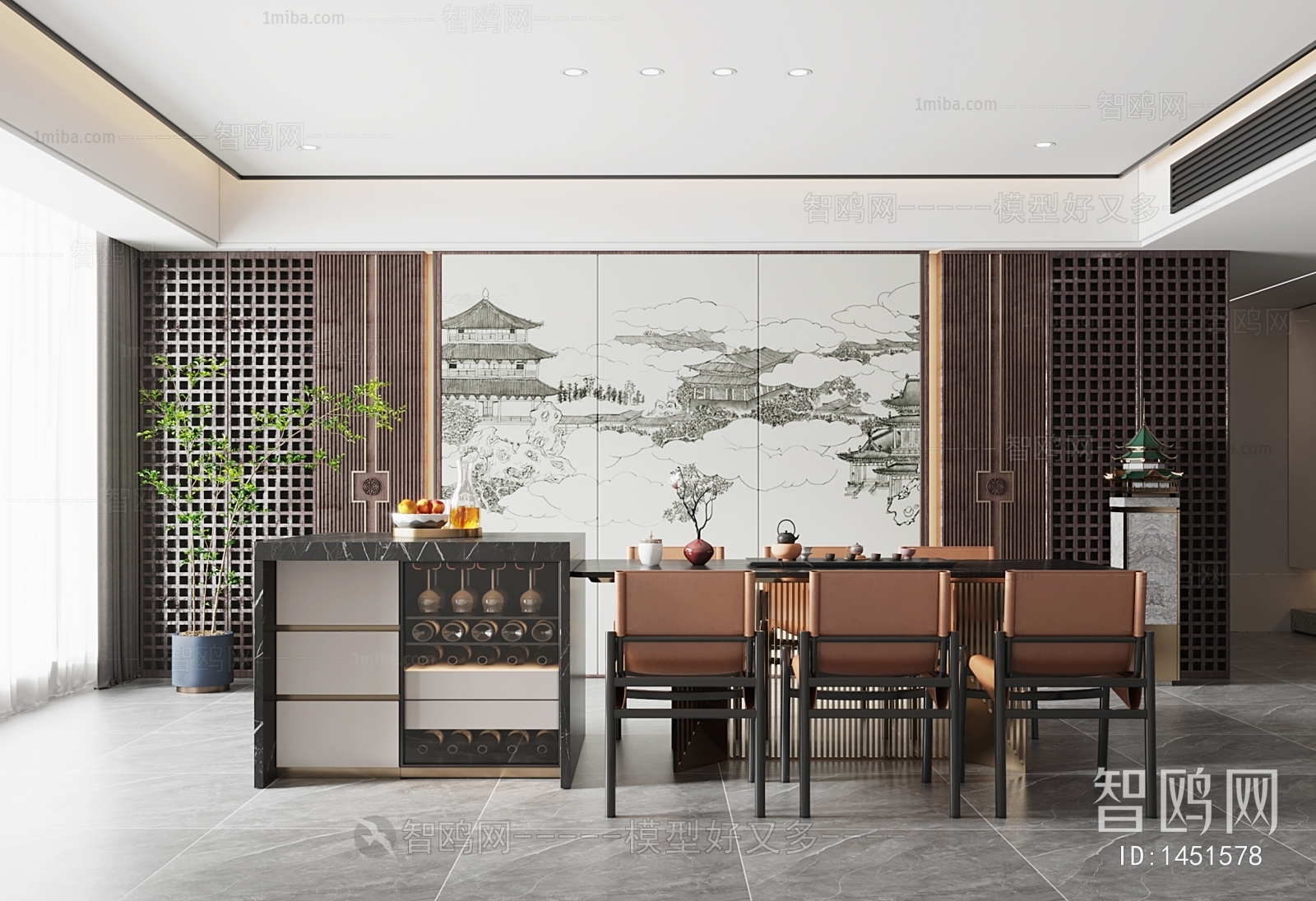 New Chinese Style Dining Room