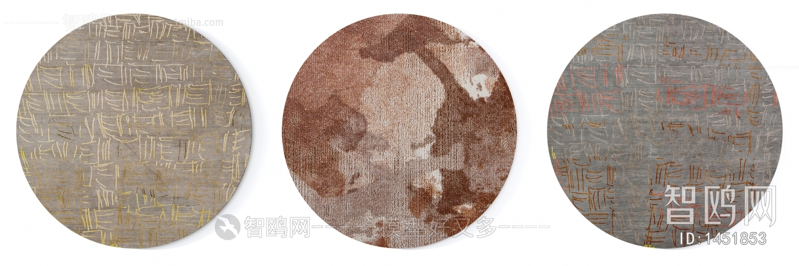 Modern Wabi-sabi Style Circular Carpet