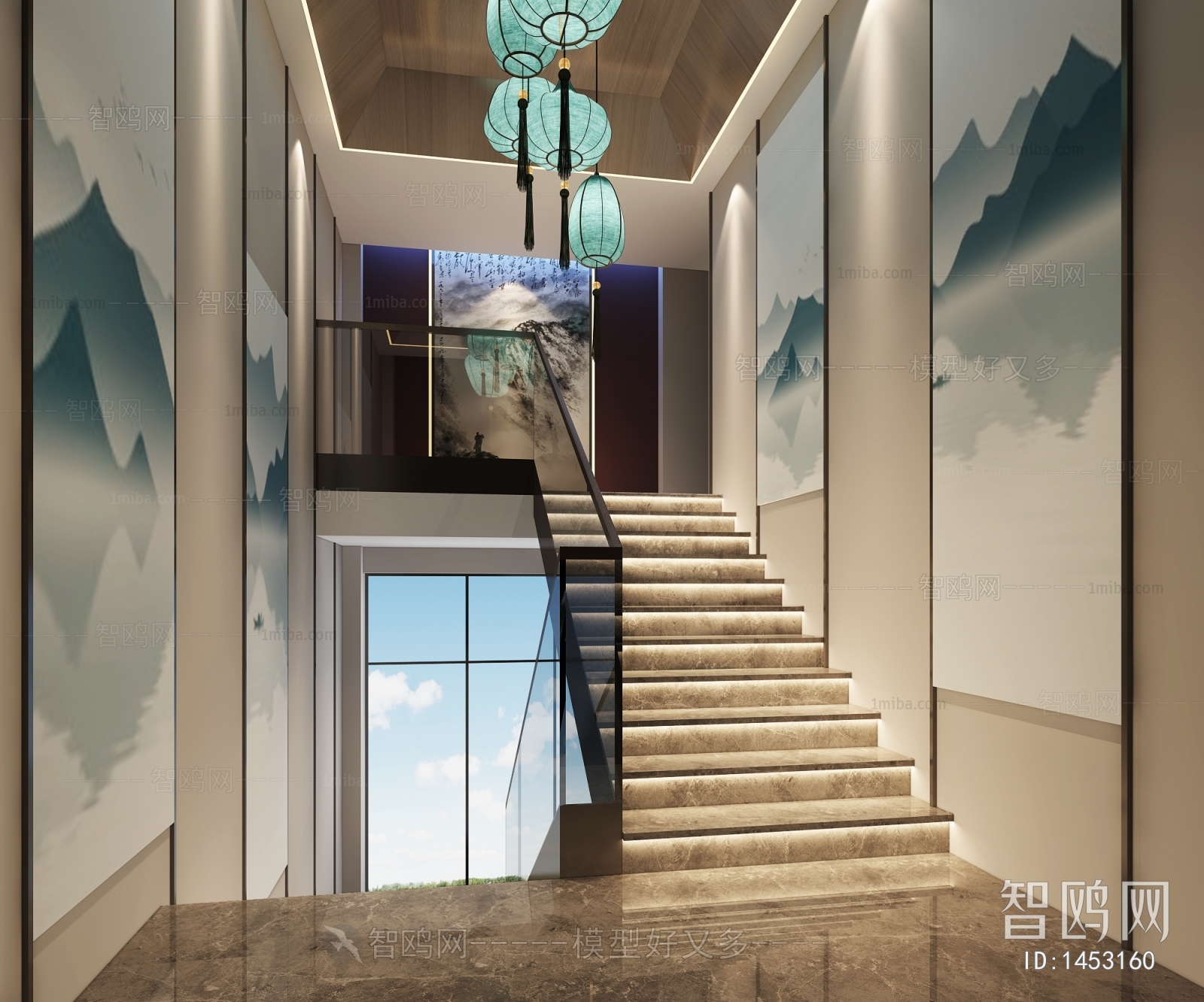 New Chinese Style Stairwell