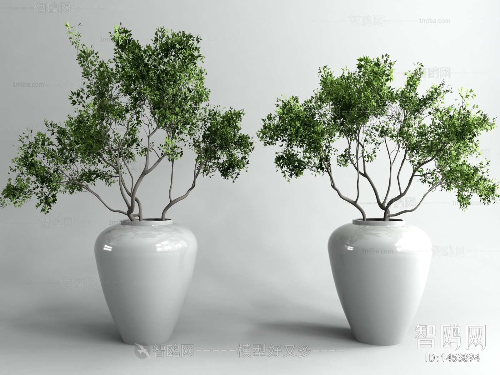 New Chinese Style Potted Green Plant