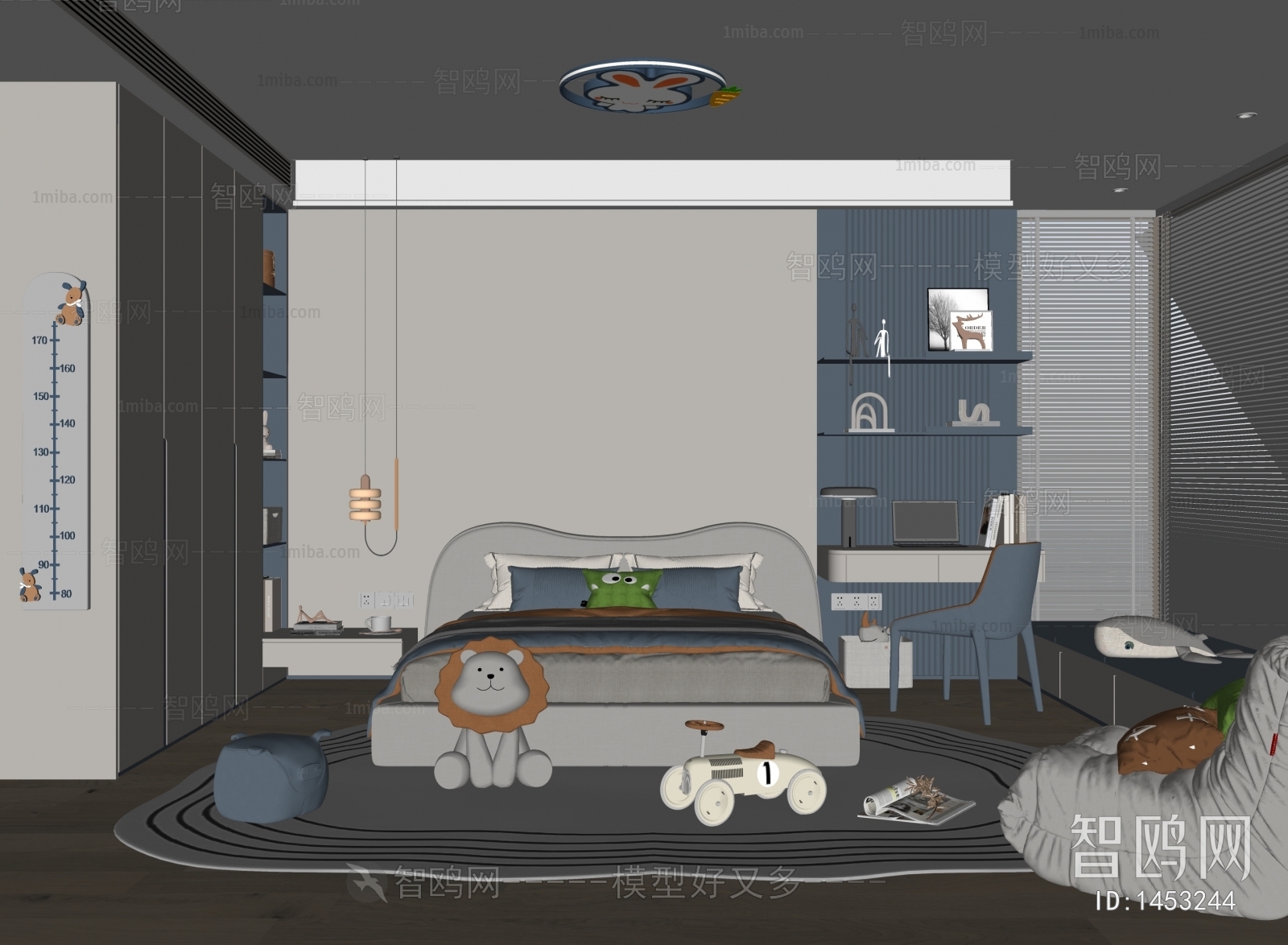 Modern Wabi-sabi Style Boy's Room And Son's Room