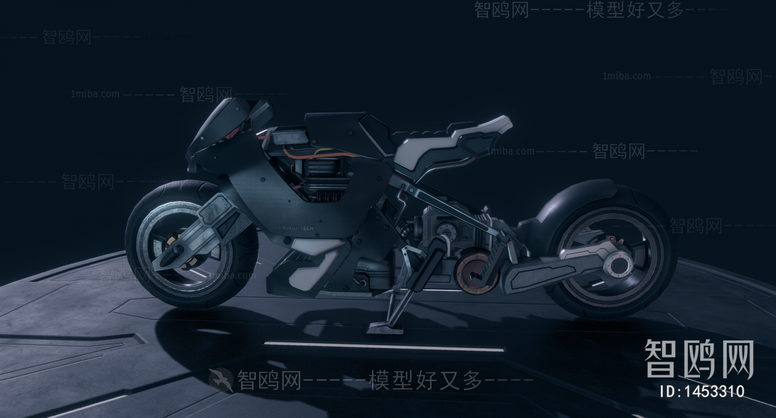 Modern Industrial Style Motorcycle
