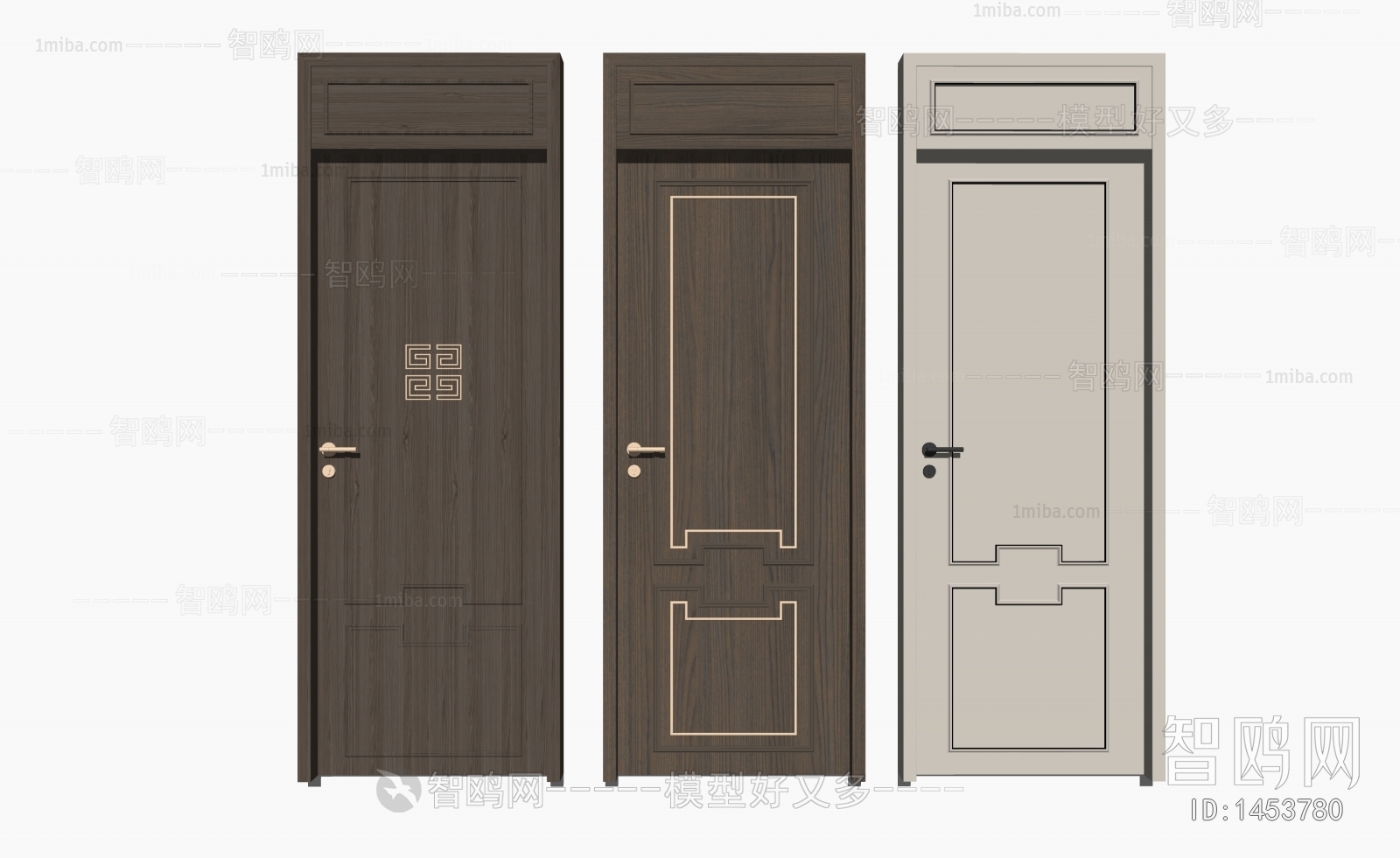 New Chinese Style Solid Wood Door