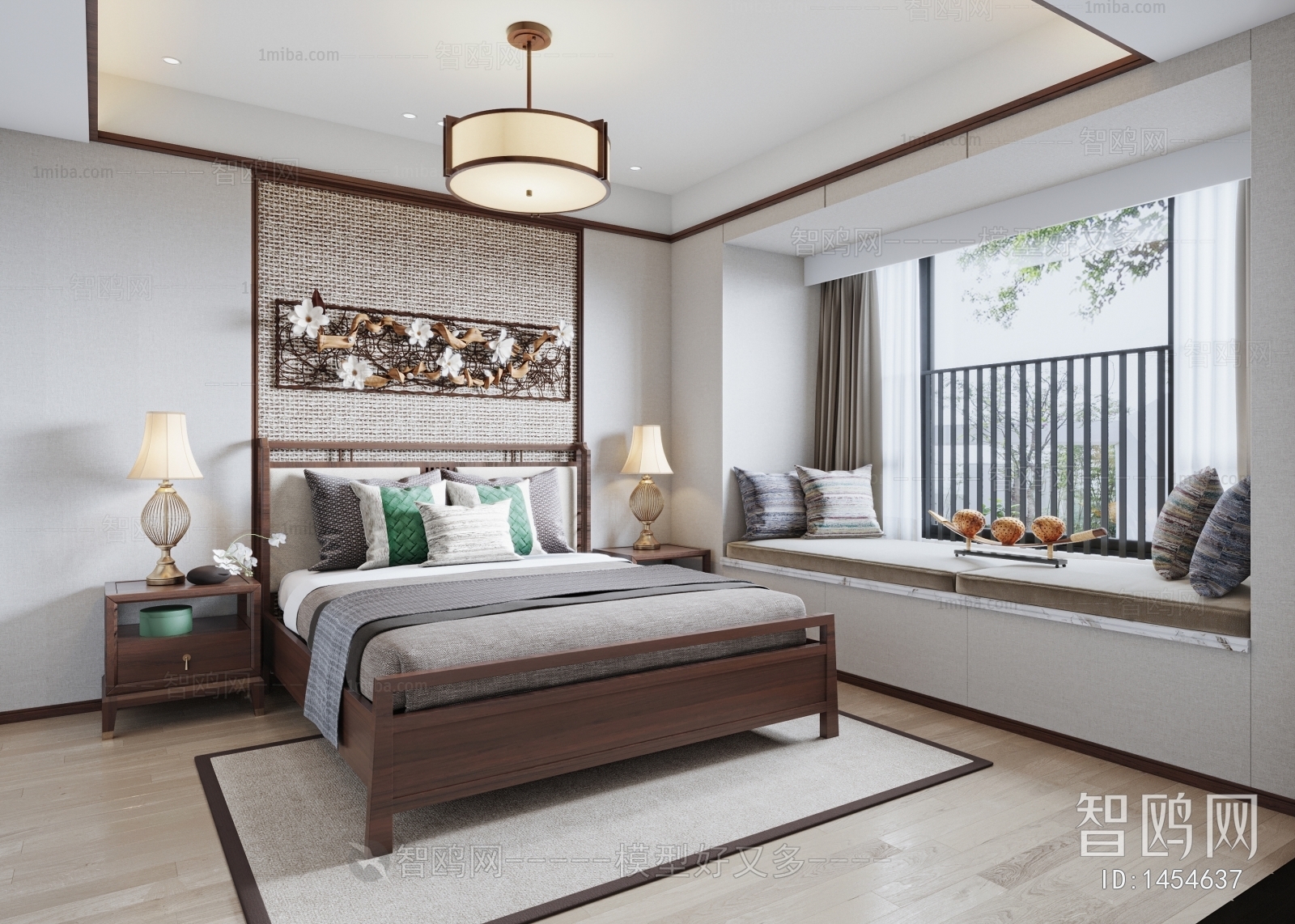 New Chinese Style Bedroom