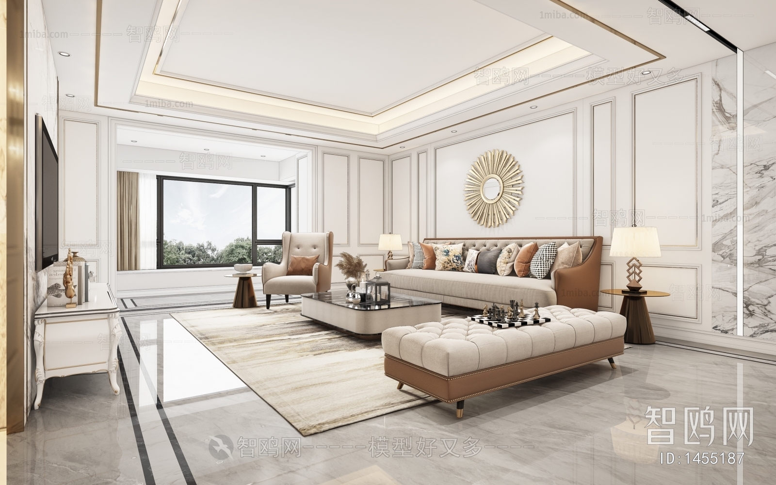 Modern Simple European Style A Living Room