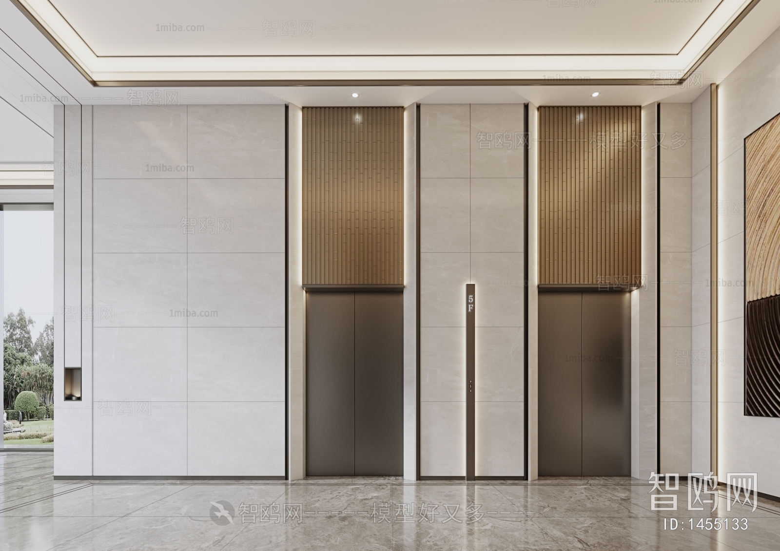 Modern Office Elevator Hall